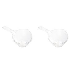 Apnalchangchang 多用途浴室附手柄刻度水瓢, 透明, 2個