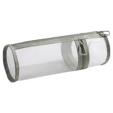 Rubio 簡潔站立式圓筒網眼大容量筆袋, 綠色, 1個