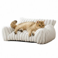 doongdoongpet 可拆洗寵物蓬鬆沙發坐墊, 白色, 1個