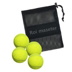 Roimaster 網球 4入 + 網袋組, 黃色(網球), 1套