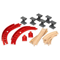 美國 BRIO 曲線軌道包火車套組 33995, 混合色, 1套