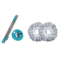 夏克林專用桿 + 彩色拖把布 2入組, 1套