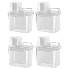 高精寵物 量杯密封罐, 透明色, 4個, 1100ml