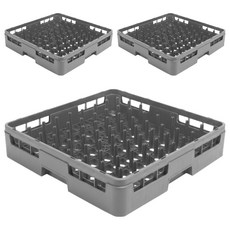 LIVINGMATE 營業用洗碗機64格碗籃, 3個, 1層, 灰色