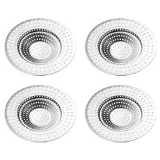 THE ZAKKA 不鏽鋼浴室排水口過濾網 4入, 銀色
