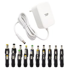 솔탑 DC 12V 3A 다용도 어댑터 화이트 1.5m + 젠더 30종 세트, 1세트, SOLTOP-4019