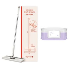 Daily Water 一鍵式拖把 + 乙醇清潔布套組 特大號, 1套