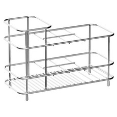 IN at Home 不鏽鋼浴室牙刷牙膏收納架 寬版, 銀色, 1個