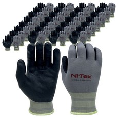 NiTex NBR 泡棉塗層手套 雙手組 M P-200, 灰色, 50套
