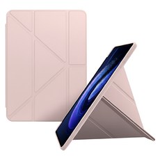에센스웨어 Y형 스탠드 펜슬 수납 태블릿PC 케이스, 핑크, 1개