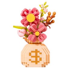 더플로우커머스 드림 가든 무드 DIY 플라워 시리즈 장식품 미니 블록, 머니플라워, 1개
