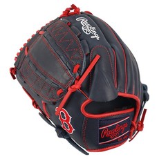 Rawlings Gamer XLE MLB 球隊標誌手套 左投用 GHW5GMX206-12-BOS-RH, 海軍藍 + 紅色, 1個