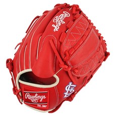 Rawlings Gamer XLE MLB 球隊標誌手套 右投用 GHW5GMX206-12-STL, 猩紅色 + 白色, 1個