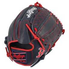 Rawlings Gamer XLE MLB 球隊標誌手套 右投用 GHW5GMX206-12-BOS, 海軍藍 + 紅色, 1個