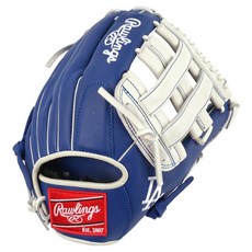 Rawlings Gamer XLE MLB 球隊標誌手套 右投用 GHW5GMXNA-6-LAD, 藍色, 1個