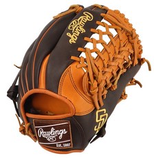 Rawlings Gamer XLE MLB 球隊標誌手套 右投用 GHW5GMXN65-4V-SPD, 棕色, 1個