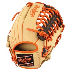 Rawlings Gamer XLE MLB 球隊標誌手套 右投用 GHW5GMX206-4-BAL, 駝色, 1個