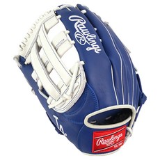 Rawlings Gamer XLE MLB 球隊標誌手套 左投用 GHW5GMXBH34-6-LAD-RH, 藍色, 1個