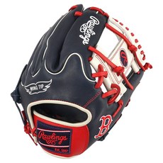 Rawlings Gamer XLE MLB 球隊標誌手套 右投用 GHW5GMX205W-2-BOS, 海軍藍 + 紅色, 1個
