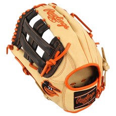 Rawlings Gamer XLE MLB 球隊標誌手套 左投用 GHW5GMXBH34-6-BAL-RH, 駝色, 1個