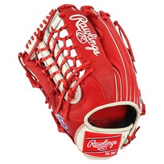 Rawlings Gamer XLE MLB 球隊標誌手套 左投用 GHW5GMXY70-4V-STL-RH, 猩紅色 + 白色, 1個