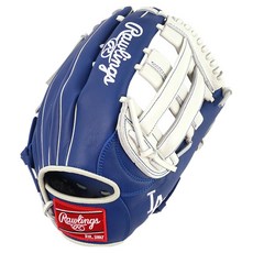 Rawlings Gamer XLE MLB 球隊標誌手套 右投用 GHW5GMXBH34-6-LAD, 藍色, 1個