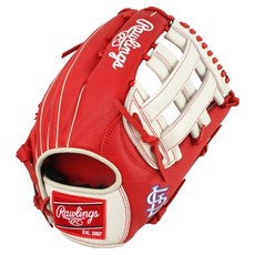 Rawlings Gamer XLE MLB 球隊標誌手套 右投用 GHW5GMXBH34-6-STL, 猩紅色 + 白色, 1個