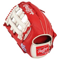Rawlings Gamer XLE MLB 球隊標誌手套 左投用 GHW5GMXBH34-6-STL-RH, 猩紅色 + 白色, 1個