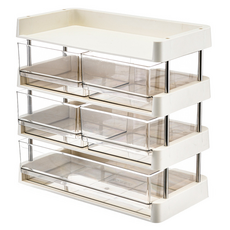 ROI Life 茶包咖啡膠囊收納盒 4層型 32.3 x 17 x 31 cm, 混合色, 1個