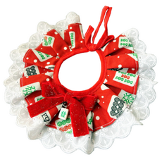 高精寵物 寵物圍脖 槓上開花款, 紅色, 1個