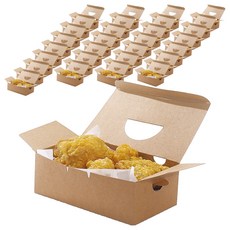 PACKAGE republic PR 折疊式炸雞盒 大, 牛皮紙, 100個