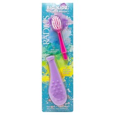 래디어스 빅키즈 포에버 4단계 어린이 칫솔, 1개, 1개입, 라벤더(핸들), 핫핑크(헤드)