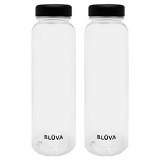 블루바 트라이탄 파스텔캡 냉장고 보틀, 2개, 1L, 블랙