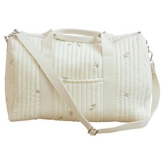 ROI라이프 자수 대용량 여행 기저귀 짐가방, 올리브 보스턴백