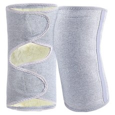 TLYS-J 冬季可綁式騎車防寒羊毛保暖護膝套/運動護具 2個裝, 灰色, 1套