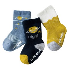 嬰幼兒拿鐵防滑刷毛襪3雙組 B213