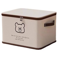 Mega 家用簡約摺疊收納箱, 小熊, 1個