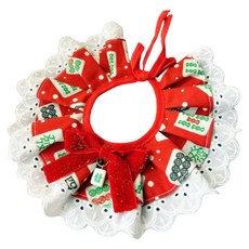 高精寵物 寵物圍脖 槓上開花款, 紅色, 1個