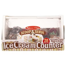 Melissa&Doug 瑪莉莎 冰淇淋櫃檯遊戲組 SM6074905, 混合色, 1套