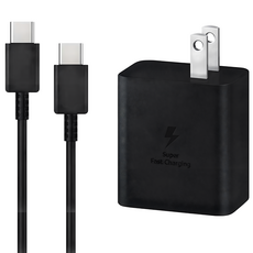 DTAudio 三星專用充電器45W + 1米快充線, 黑色, 1組