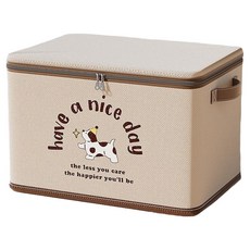 Mega 家用簡約摺疊收納箱, 小狗(顏色隨機), 1個