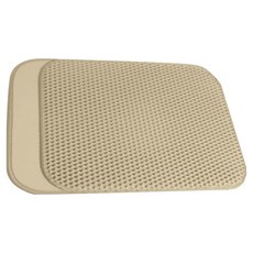 QLZHS 防水可水洗雙層防濺砂網格貓砂墊/腳踏墊/抓墊/漏砂墊, 米色, 1個