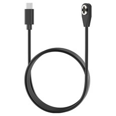 스페이스쉴드 샥즈 오픈 스윔 프로 S710 호환 스탠다드 4핀 마그네틱 USB-C타입 충전 케이블 1m, 블랙, 1개