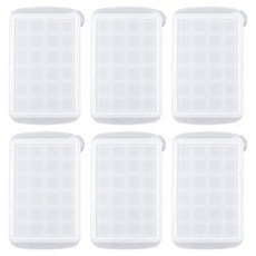 kitchen U 嬰兒副食品冷凍容器 多功能方塊 24格, 6個, 白色