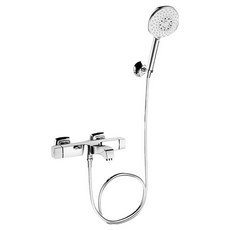 콜러 마고 욕실 벽붙이 샤워 욕조 수전 유광 실버 방문설치, 1개