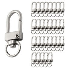 밝은리빙 액세서리 키링 부자재 D고리, 니켈, 30개