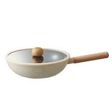 Lanmi 懶米 墩墩系列 鈦陶瓷控油炒鍋加蓋, 1個, 30cm