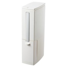 심플 슬림 청소솔 내장 화장실 휴지통 BRP2380, 화이트
