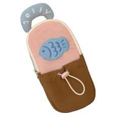 Avern 手提布質絨毛筆袋, 魚, 1個