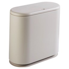 圓形纖巧雙格分類垃圾桶 BRP2394, 象牙白